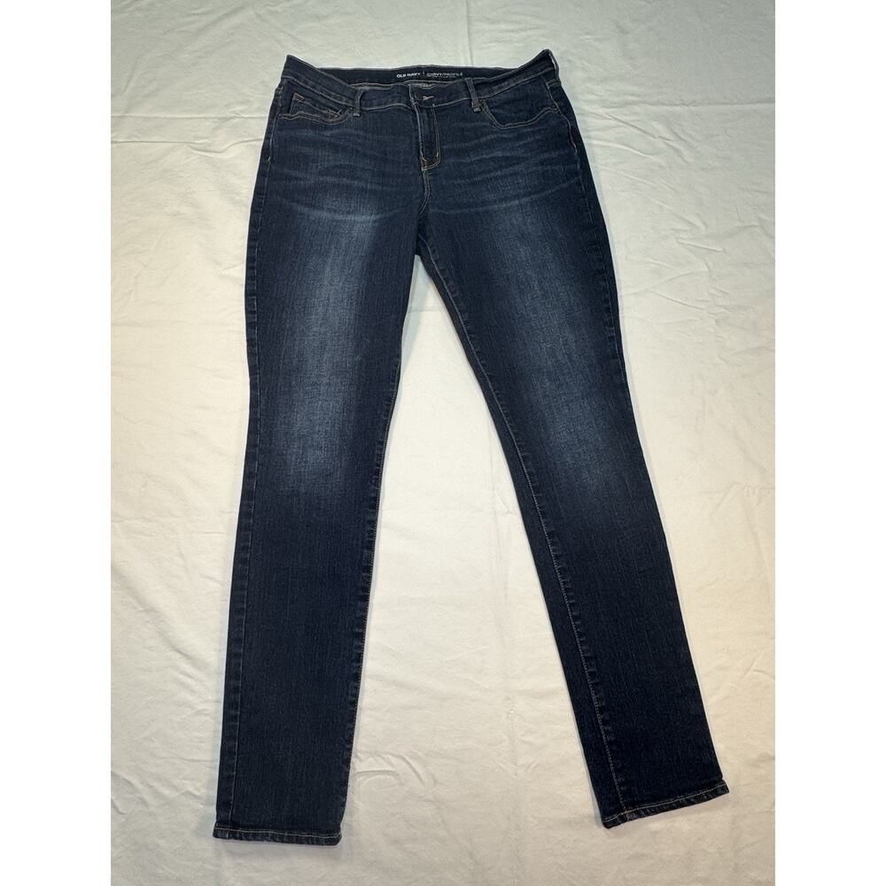 Women's 14 Long Old Navy‎ Curvy Profile Jeans Dark Blue Wash Mid Rise50